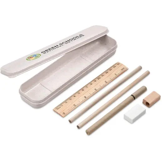 Okiyo Kinben Sustainable Stationery Set Open Lid